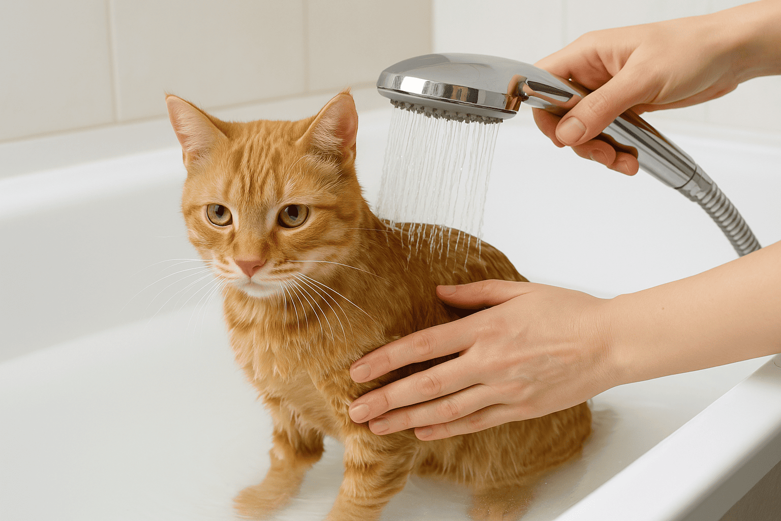 Cómo bañar a un gato sin estrés: guía paso a paso